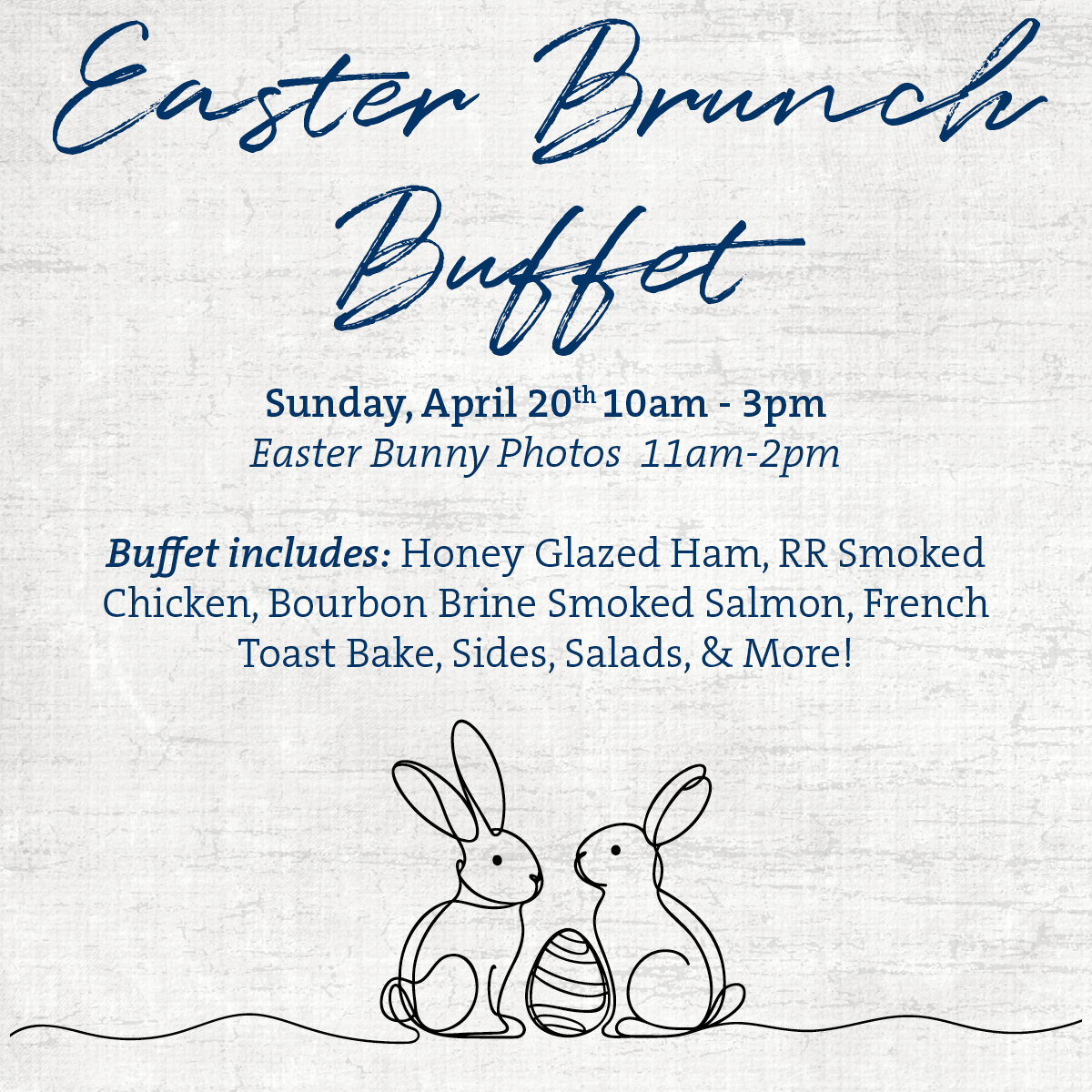 Easter Brunch Buffet Sunday April 20